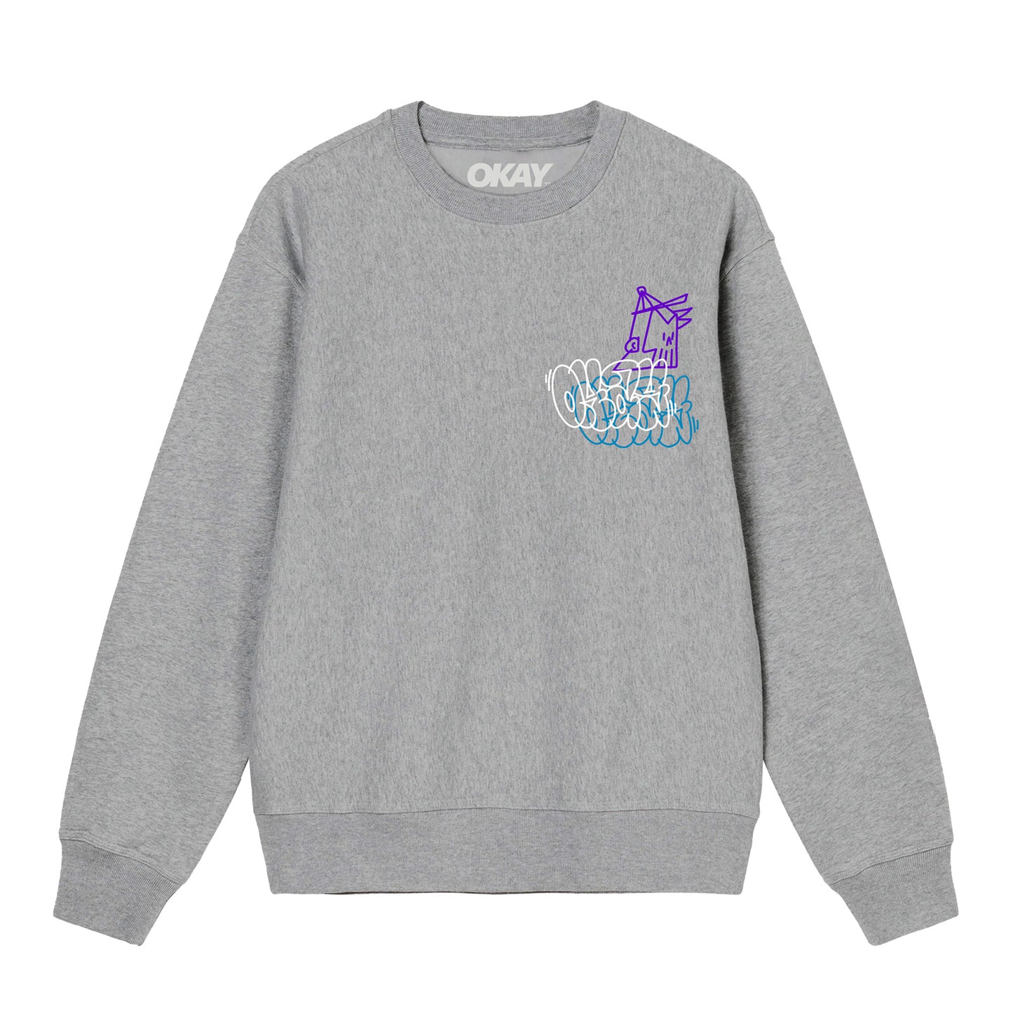 Overlay Sweatshirt Heather Grey