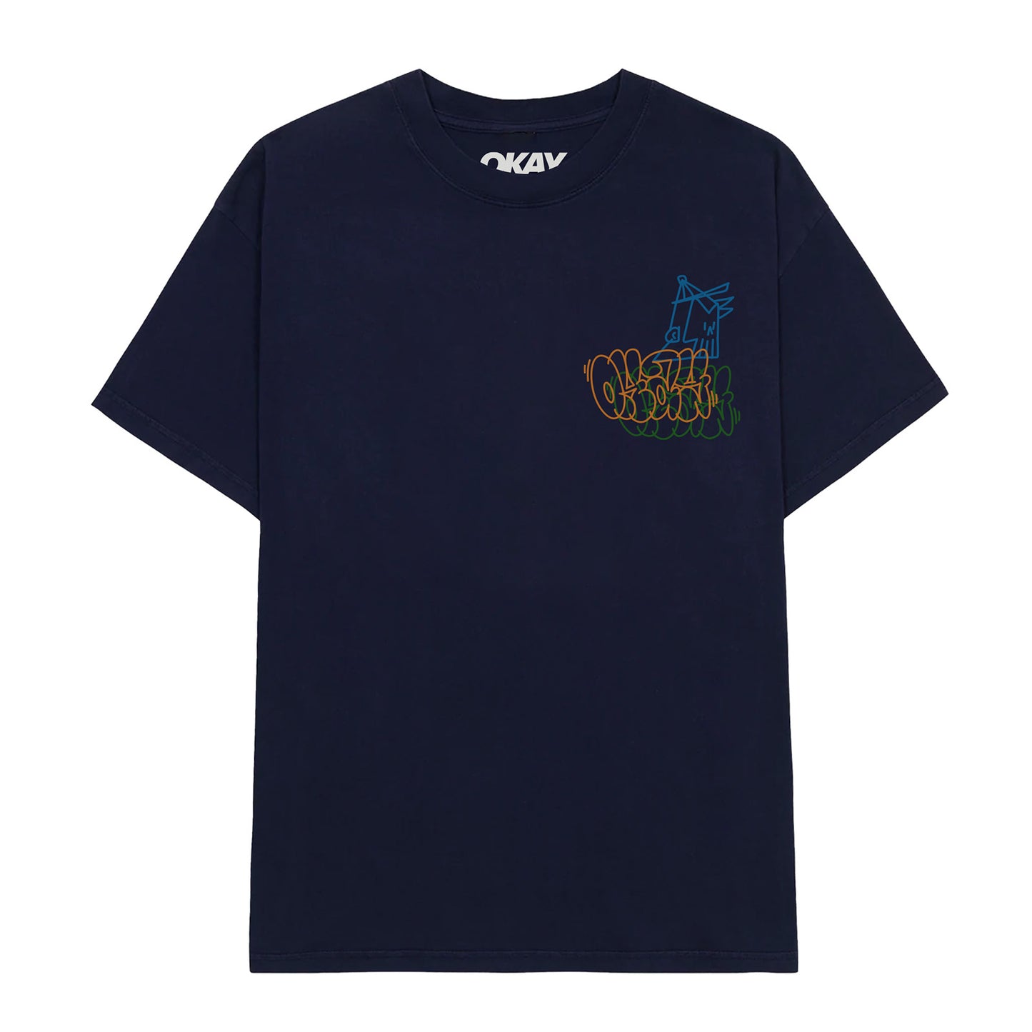 Overlay T-shirt Navy