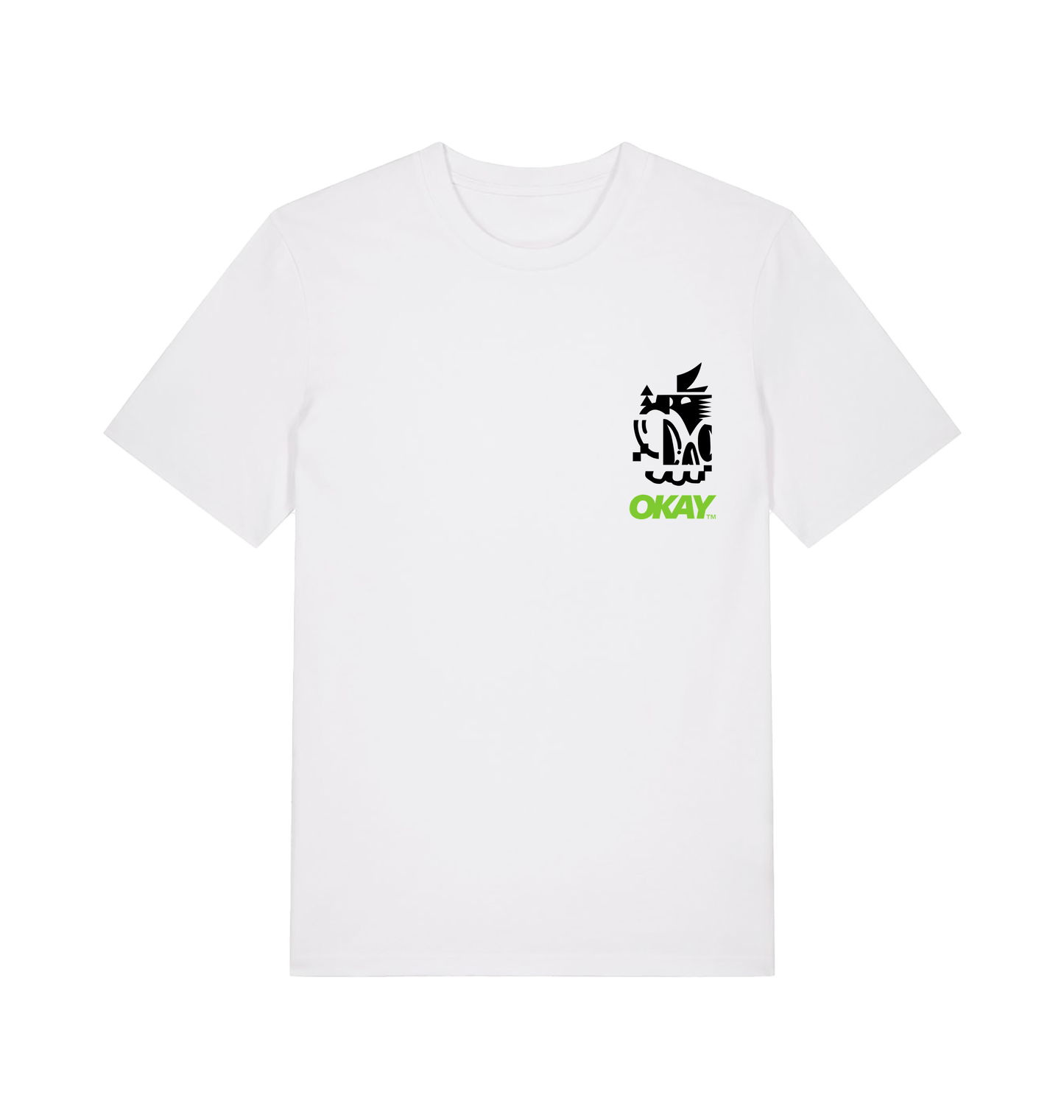 White Printed T-shirt Front