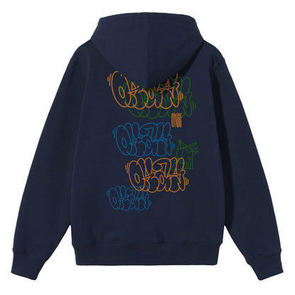 Overlay Hoodie Navy