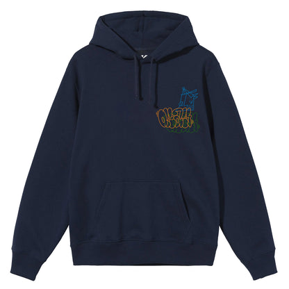 Overlay Hoodie Navy