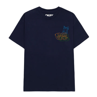 Overlay T-shirt Navy