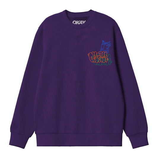 Overlay Sweatshirt Purple