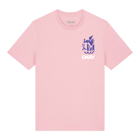 Sliced T-Shirt Cotton Pink