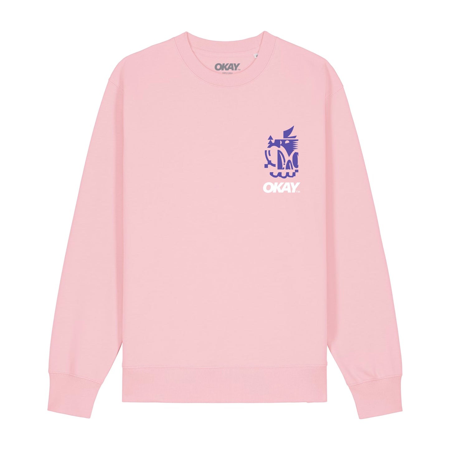 Sliced Sweatshirt Cotton Pink