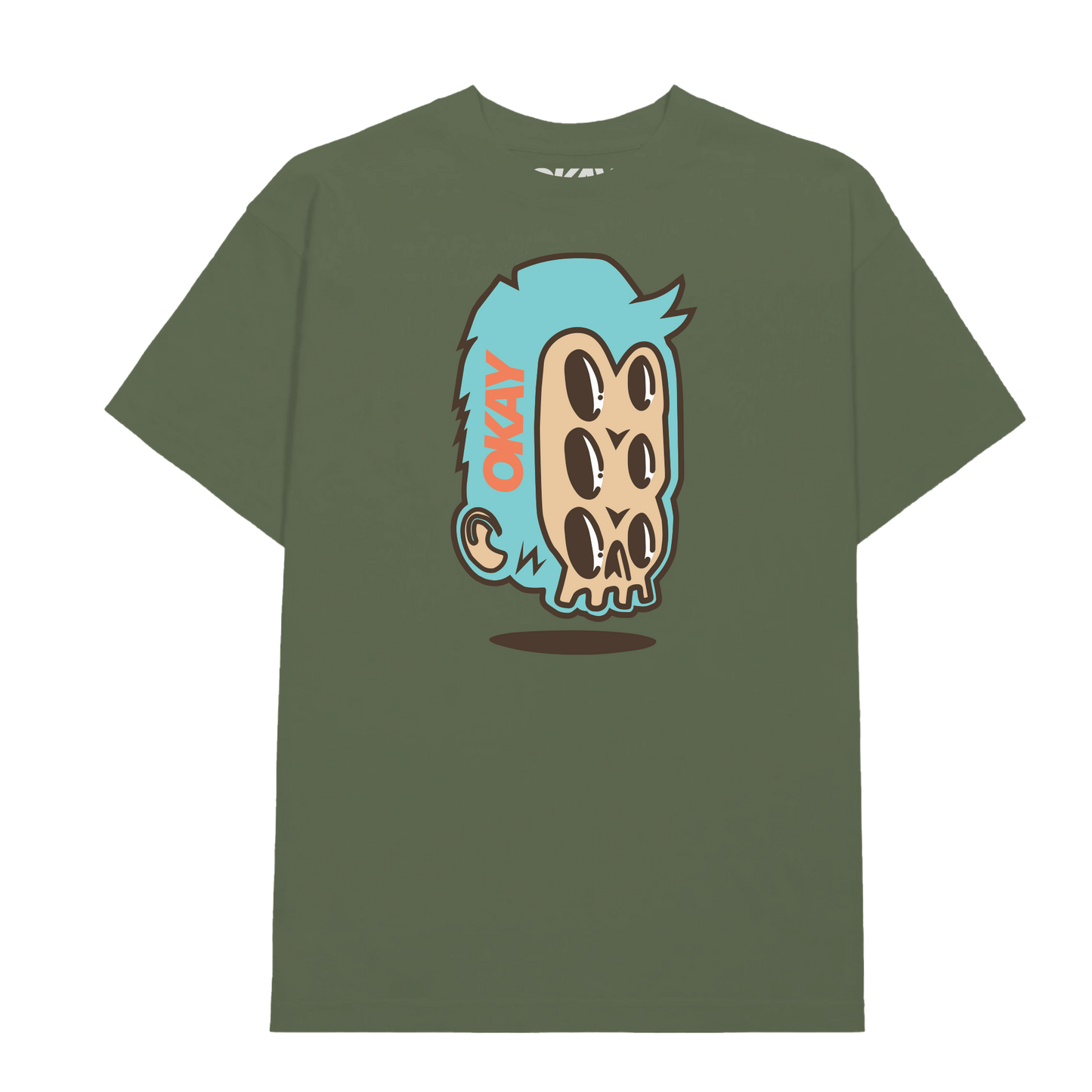 Okay Clothing Brand, Triple, Army Green, T-Shirt