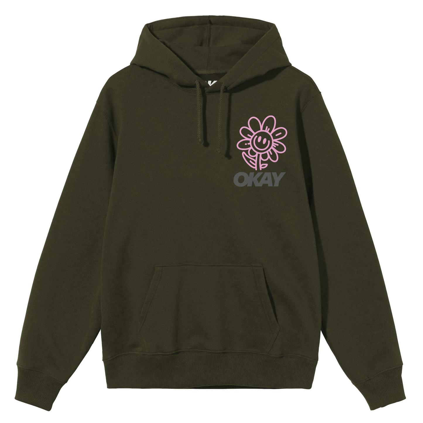 Okay Clothing Brand, Joy, Olive, Hoodie